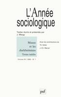année sociologique 2004, vol. 54 (1), Mauss et les durkheimiens - Textes inédits