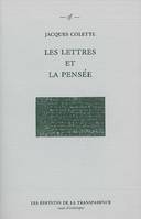 Les lettres et la pensée