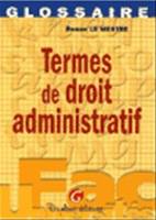 termes de droit administratif