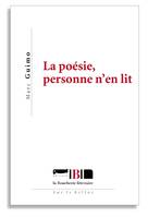 La poésie, personne n'en lit