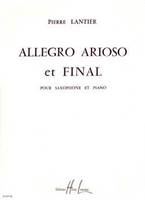 Allegro, arioso et final --- saxophone et piano