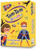 Tam tam supermax - les soustractions (primaire CE1 - CE2 - CM1 - CM2) - A - B - 5974 , A < 100  ET B <10