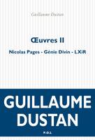 Oeuvres / Guillaume Dustan, 2, Oeuvres, Nicolas pages