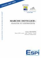 Marché Hôtelier : Analyse et Estimation, analyse & estimation