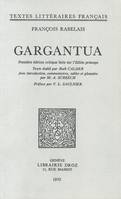Gargantua, Première édition critique faite sur l'