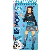 Carnet créatif Mode Academy K-pop (avec un bracelet), Avec 200 stikers