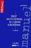 Droit institutionnel de L'Union européenne - 6è ed.