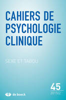 CAHIERS DE PSYCHOLOGIE CLINIQUE 2015/2 N.45