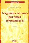 Les grandes décisions du conseil constitutionnel