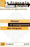 HUMOUR ET ENSEIGNEMENT DES LANGUES, Humour et enseignement des langues, Humour et enseignement des langues, Humour et enseignement des langues