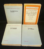 Lot de 4 ouvrages de Teilhard de Chardin: Le phénomène humain - L'apparition de l'Homme - Le groupe zoologique humain - L'avenir de l'Homme (4 volumes)