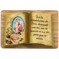 CHEVALET BOIS LIVRE BENEDICTION SAINT JOSEPH