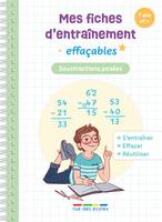 Mes fiches d’entraînement effaçables - Soustractions posées