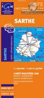 [France] : carte départementale, D72, D72 Sarthe  1/125.000