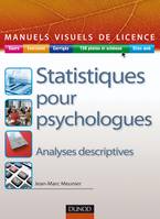 Statistiques pour psychologues, Analyses descriptives