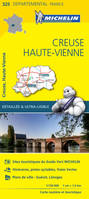 Départements France, 325, Carte Départementale Creuse, Haute-Vienne