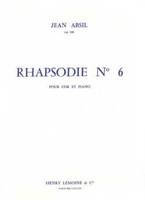 Rhapsodie n°6 Op.120, Cor et piano