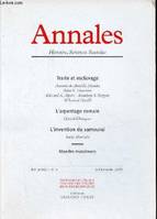 Annales Histoire, Sciences Sociales n°4 63e année juillet-août 2008 - Traite et esclavage, Antonio de Almeida Mendes, John K.Thornton, Edward A.Alpers, Matthew S.Hopper, M'hamed Oualdi - l'arpentage romain, Gérard Chouquer - l'invention du samouraï ...