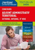 Concours Adjoint administratif territorial - Tout-en-un - Externe, interne, 3e voie - 2020, Tout-en-un - Externe, interne, 3e voie