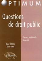 QUESTIONS DE DROIT PUBLIC, [concours administratifs, université]