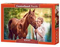 PUZZLE 1000 PCS - FEMME ET CHEVAL