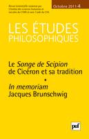 Les études philosophiques 2011 - n° 4, Le Songe de Scipion de Cicéron et sa tradition