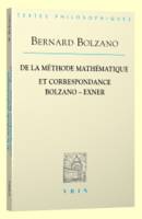 De la méthode mathématique et la Correspondance avec Exner