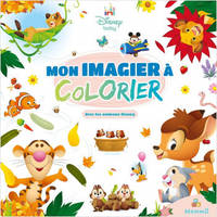 Disney Baby - Mon imagier à colorier - avec les animaux Disney