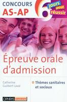 Épreuve orale d'admission - thèmes sanitaires et sociaux, thèmes sanitaires et sociaux