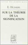 Leçons sur la théorie de la signification