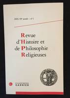 Revue d'Histoire et de Philosophie Religieuses, Qu'est-ce que la vérité ? Hommage à André Birmelé