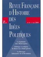 Revue française d'histoire des idées politiques - 29