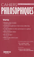 CAHIERS PHILOSOPHIQUES, N. 134 (3/2013)  VARIA