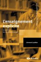 L'enseignement explicite, La gestion des apprentissages