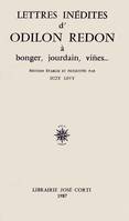 Lettres inédites d'Odilon Redon à Bonger Jourdain Vines