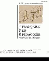 Revue française de pédagogie, n° 173/2010