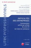 Difficultés des entreprises / commentaire article, commentaire article par article du livre VI du 