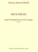 Pièces (2) Op.19, 2 trompettes et orgue