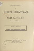 Sur le module maximum des fonctions algébroïdes, Comptes rendus du Congrès international des mathématiciens, Strasbourg, 22-30 septembre 1921