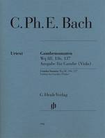 Gambensonaten Wq 88, 136, 137, Edition for Gamba (Viola)