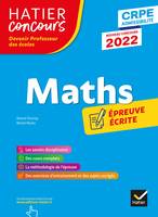 Mathématiques - CRPE 2022 - Epreuve écrite d'admissibilité