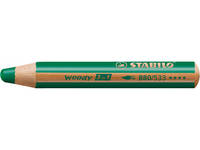 Stabilo Woody 880/533 Crayons géants 3 en 1 Vert Emeraude