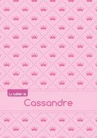 Le cahier de Cassandre - Petits carreaux, 96p, A5 - Princesse