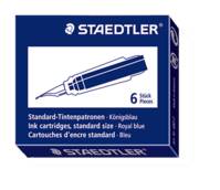 STAEDTLER® - Etui de 6 cartouches d'encre, couleur : bleu royal