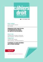 Cahier du droit luxembourgeois n°5, Cahier