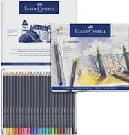 Crayon de couleur Goldfaber boîte métal de 24 pièces