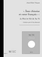 Ame chinoise et coeur français : Le Plein du Vide de Xu Yi, Analyse