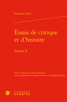 Essais de critique et d'histoire