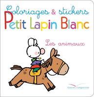 Coloriage et stickers Petit Lapin Blanc - Les animaux