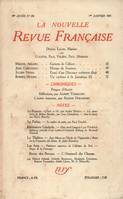 La Nouvelle Revue Française N' 208 (Janvier 1931)